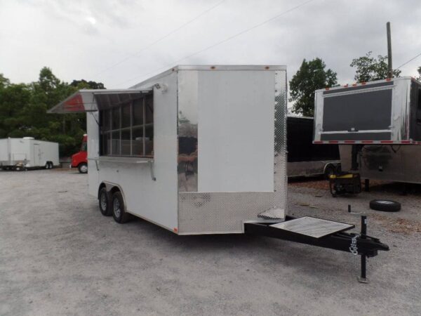 8.5' x 16' Concession Food Trailer White Event Catering - Image 5