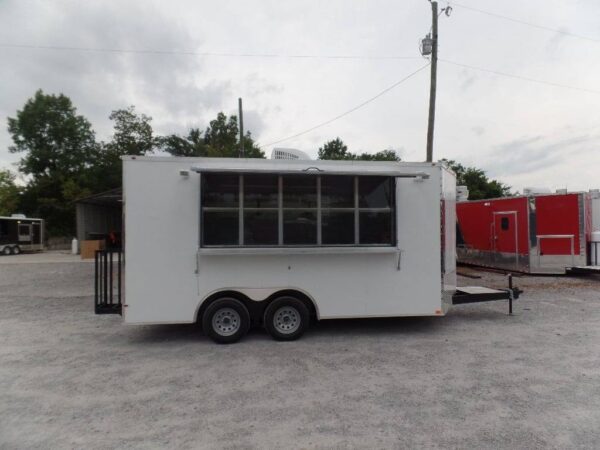 8.5' x 16' Concession Food Trailer White Event Catering - Image 17