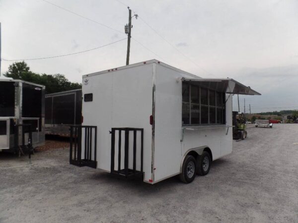 8.5' x 16' Concession Food Trailer White Event Catering - Image 2