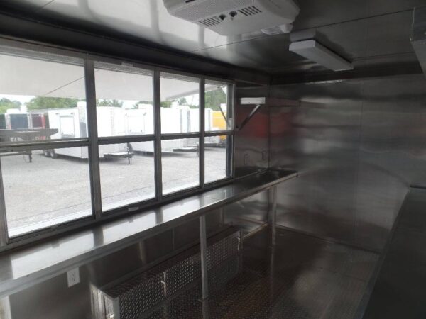 8.5' x 16' Concession Food Trailer White Event Catering - Image 20
