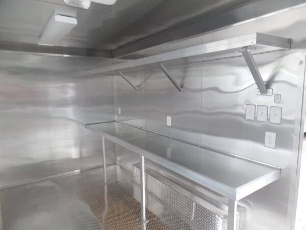 8.5' x 16' Concession Food Trailer White Event Catering - Image 24