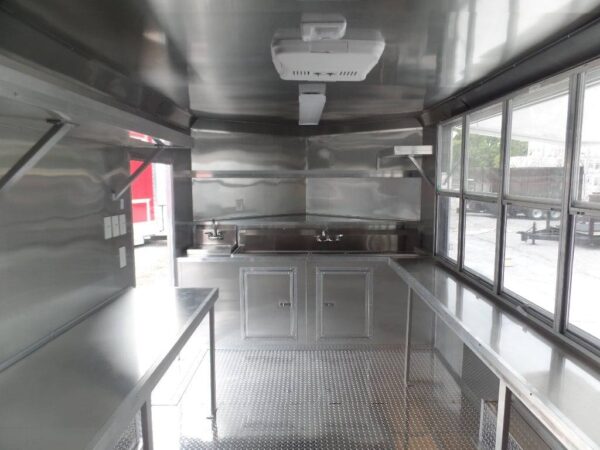 8.5' x 16' Concession Food Trailer White Event Catering - Image 15