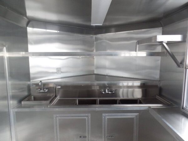 8.5' x 16' Concession Food Trailer White Event Catering - Image 14