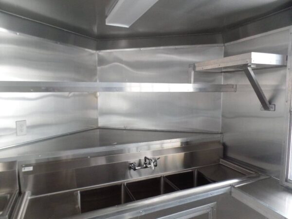 8.5' x 16' Concession Food Trailer White Event Catering - Image 6