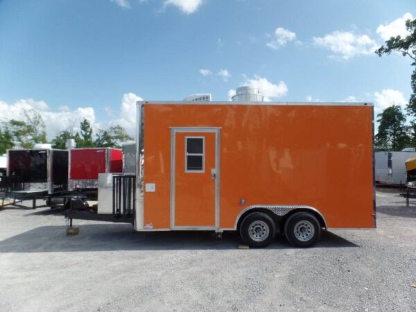 8.5' x 16' Concession Trailer Food Orange Event Catering - Image 7