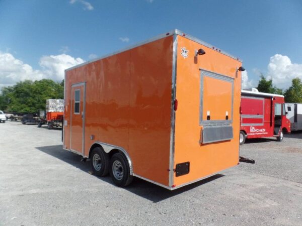 8.5' x 16' Concession Trailer Food Orange Event Catering - Image 22