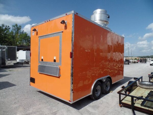 8.5' x 16' Concession Trailer Food Orange Event Catering - Image 13