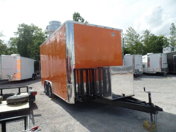 8.5' x 16' Concession Trailer Food Orange Event Catering - Image 11