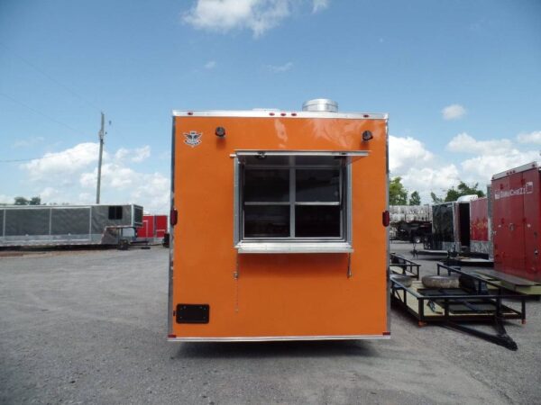 8.5' x 16' Concession Trailer Food Orange Event Catering - Image 16