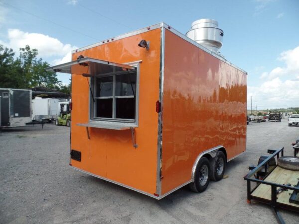 8.5' x 16' Concession Trailer Food Orange Event Catering - Image 23