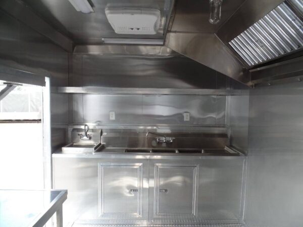 8.5' x 16' Concession Trailer Food Orange Event Catering - Image 14